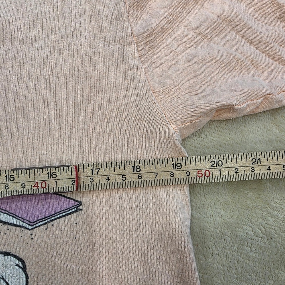 Vintage 80s Miller Sun Your Buns Myrtle Beach Cat TShirt Peach Med Single Stitch - Picture 5 of 9